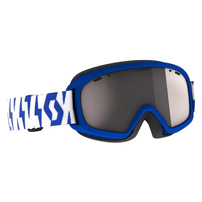 Превью Горнолыжная маска уменьшенного размера Маска горнолыжная SCOTT Junior Witty Royal Blue/White/Enhancer Silver Chrome (271826-7643313)