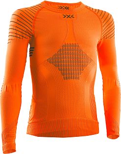 Превью Термобелье Термофутболка X-BIONIC Invent 4.0 Round Neck LG SL Jr Sunset Orange/Anthracite