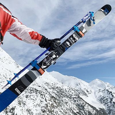 Превью  Стяжка для горных лыж и палок SKI-N-GO (Пара) Blue 60-95 (643VZ-TL17_BLBU)