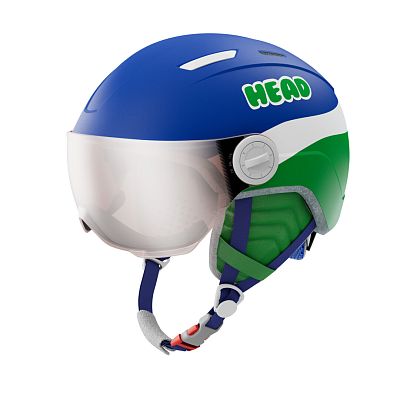 Превью  Шлем горнолыжный HEAD Mojo Visor Blue/Green (328234)
