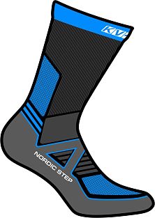 Превью Лыжные носки KV+ Nordic Step Long Black/Grey