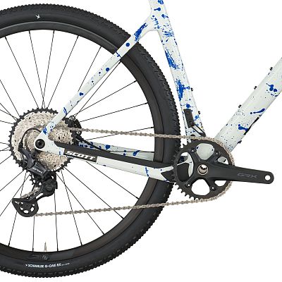 Превью Карбоновый гравийный велосипед Велосипед SCOTT Addict Gravel 30 (2026) White/Splatter Blue