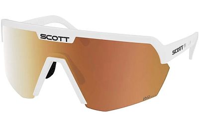 Превью Велоочки Велоочки SCOTT Sport Shield LS White Matt, Линзы: AMP Gold Chrome (289233-0196374)