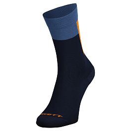 Превью Носки велосипедные SCOTT Block Stripe Crew Dark Blue/Braze Orange